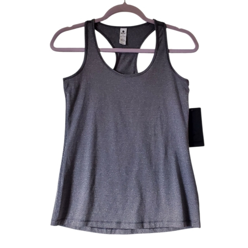 90 Degree By Reflex Gray Tank Racerback Top Athleisure Size Small NWT